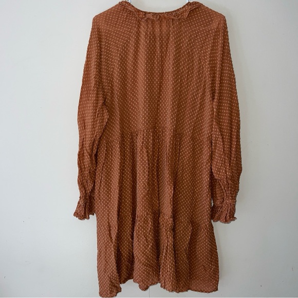 Johnny Was Orla Dress Orange Tiered Embroidered Ruffle Women’s Size XL - Picture 8 of 10